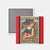 Wach auf Amerika Poster Magnet (Vorderseite/Rückseite)