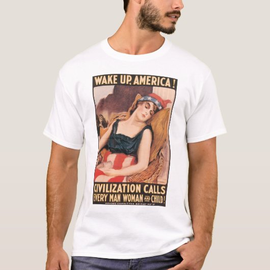 Wach auf Amerika T-Shirt (Vorderseite)