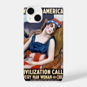 Wach auf Amerika! Vintage patriotische Freiheitsku Case-Mate iPhone 14 Hülle