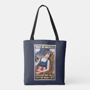Wach auf Amerika! Vintage patriotische Freiheitsku Tasche