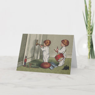 Wach auf, es ist Weihnachten süße Kinderillustrati