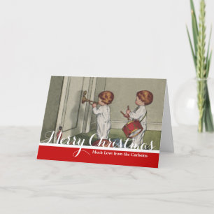 Wach auf, es ist Weihnachten süße Kinderillustrati
