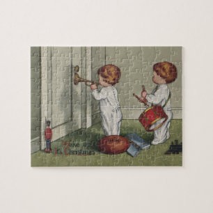 Wach auf, es ist Weihnachten süße Kinderillustrati Puzzle