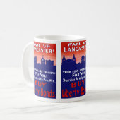 Wach auf Lancaster Kaffeetasse (Vorderseite Links)
