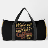 Wach auf mit Kaffee-Grafik  Duffle Bag (Rückseite)