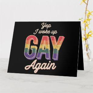 Wach auf schwuler Stolz Regenbogen Queer Gay CSD P Karte