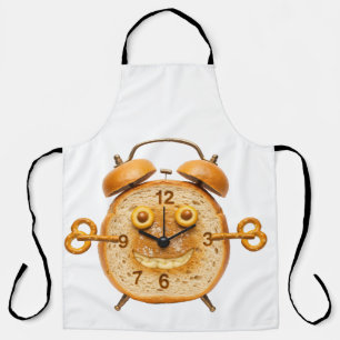 Wach auf und backe! Lustige Brot-Wecker-Kunst Schürze