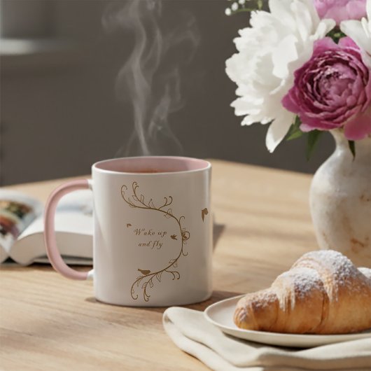 Wach auf und fliege Tasse