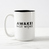 Wach! Nicht Geweckt™ LOGO-Zwei-Tonen-Tasse Zweifarbige Tasse (Links)