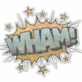 WACH! Vintages Comic Buch Steampunk Pop Kunst Aufkleber (Vorderseite)