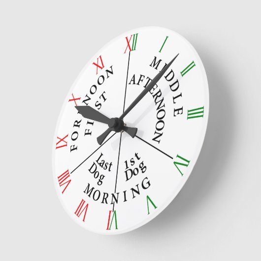 Wachdienst Runde Wanduhr (Winkel)