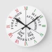 Wachdienst Runde Wanduhr (Vorderseite)