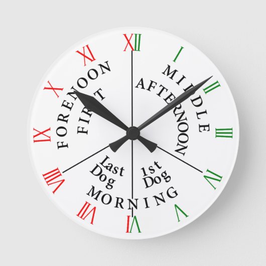 Wachdienst Runde Wanduhr (Vorderseite)