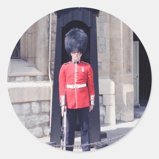 Wache Runder Aufkleber (Vorderseite)