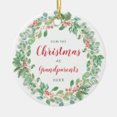 Wache Unsere ersten Weihnachten als Großeltern Keramik Ornament (Vorne)