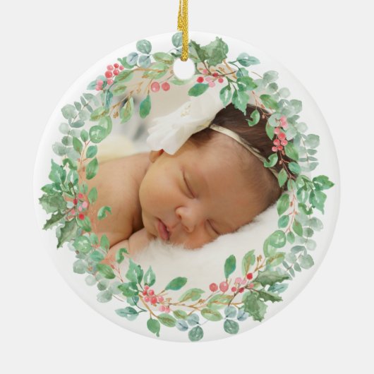 Wache Unsere ersten Weihnachten als Großeltern Keramik Ornament (Hinten)