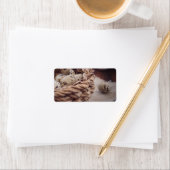 Wacheier im Nest Adressaufkleber (Insitu)