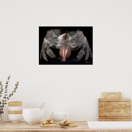 'Wachen des Engels' Print Poster (Küche)