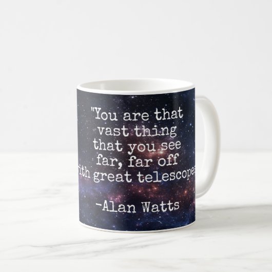 Wachen Sie Alan Watts auf Kaffeetasse (VorderseiteRechts)