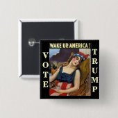 WACHEN Sie AMERIKA Donald Trump 2016 auf Button (Vorne & Hinten)