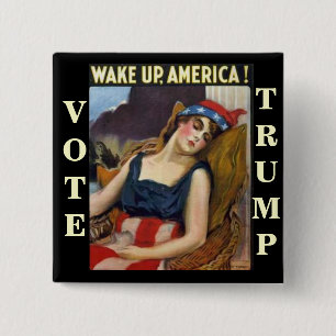 WACHEN Sie AMERIKA Donald Trump 2016 auf Button
