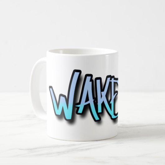 Wachen Sie auf! Kaffeetasse (Vorderseite Links)