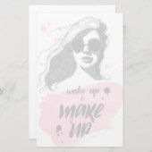 Wachen Sie auf u. bilden Sie Briefpapier (Vorne/Hinten)