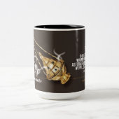 Wachen Sie auf u. riechen Sie den Weihrauch | Zweifarbige Tasse (Mittel)