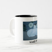 WACHEN SIE AUF! ZWEIFARBIGE TASSE (Vorderseite Links)