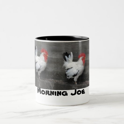 Wachen Sie - Morgen-Joe-Kaffee-Tasse auf Zweifarbige Tasse (Mittel)