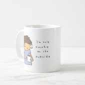 Wachen Sie nur auf der Comic-Kaffee-Tasse der Kaffeetasse (Vorderseite Links)