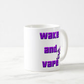 wachen Sie und vape auf Kaffeetasse (VorderseiteRechts)