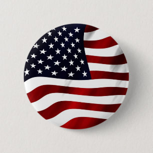 Wachende amerikanische Flagge Button