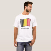 Wachende belgische Flagge De Rode Duivels T - Shir T-Shirt (Vorne ganz)