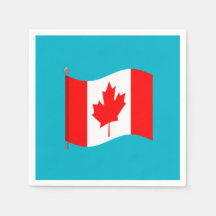 Wachende kanadische Flagge Napkins