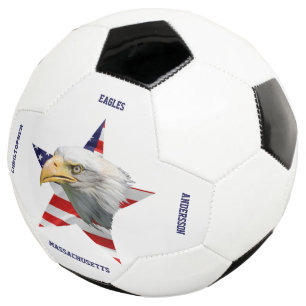 Wachender Weißkopfseeadler, Die amerikanische Flag Fußball