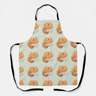 Wacher orangefarbener Kater Schürze