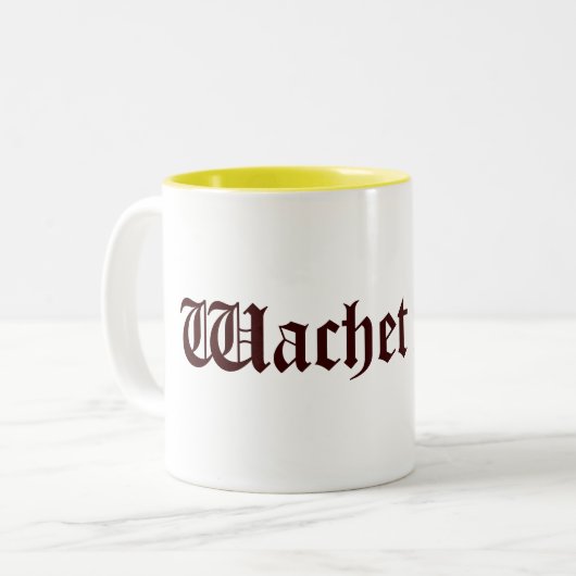 Wachet Auf! Zweifarbige Tasse (Vorderseite Links)