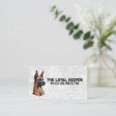 Wachhund auf Warnung Visitenkarte (Stehend Vorderseite)