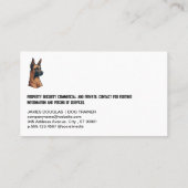 Wachhund auf Warnung Visitenkarte (Rückseite)