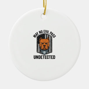 Wachhund darf kein Übel passieren Vintage-Vektorde Keramik Ornament