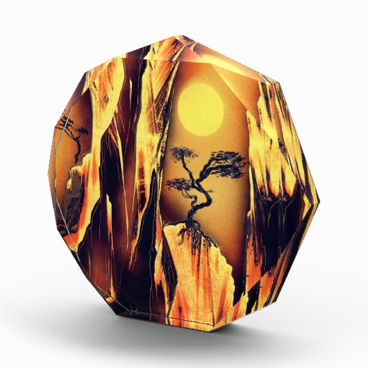 Wacholderbäume an der Klippe Fotoblock (Rechts)