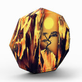 Wacholderbäume an der Klippe Fotoblock (Links)