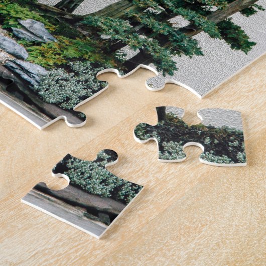 Wacholderbusch-Bonsais-Wald Puzzle (Seite)
