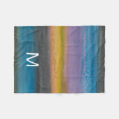 Wacholderbusch-Nebel I des Monogramm-| Fleecedecke (Vorderseite (Horizontal))