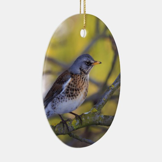 Wacholderdrossel Keramik Ornament (Rechts)