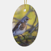Wacholderdrossel Keramik Ornament (Links)