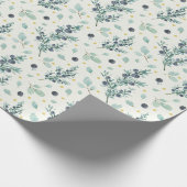 Wacholdermuster und Beerenmuster Geschenkpapier (Ecke)