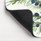 Wacholderzwirn mit blauen Beeren Mousepad (Ecke)