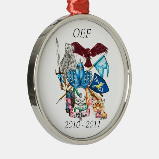 Wachposten-runde Verzierung OEF, 2010 - 2011 Silbernes Ornament (Rechts)